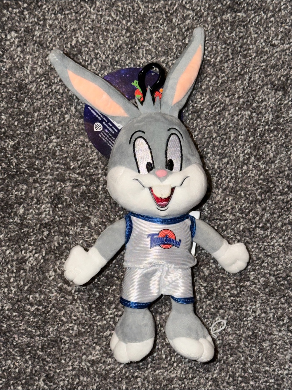 Warner Bros. Space Jam 30th Anniversary Bugs Bunny Keychain Plush Collectible NW